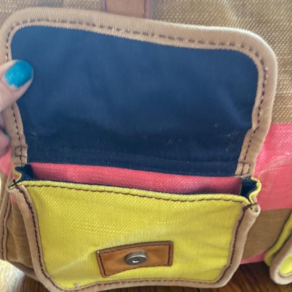 Large FOSSIL shay canvas shoulder tote - Picture 9 of 13